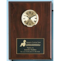 Cherry Solid Wood Plaque w/ Clock (9"x12")